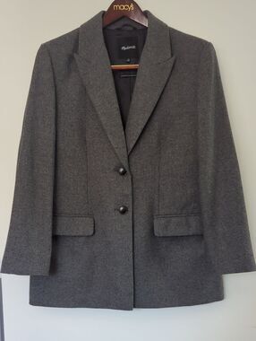 Madewell Charcoal Gray Women's Two-Button Blazer Size 10